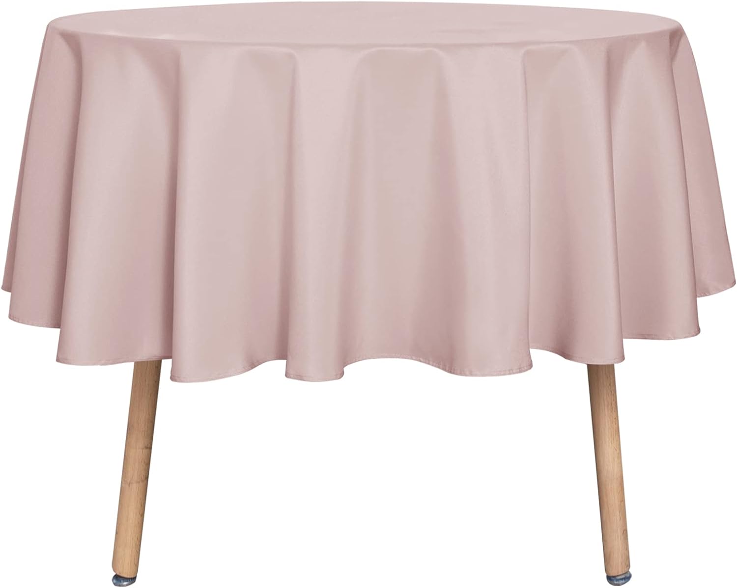 sancua 6 Pack Round Tablecloth 120 Inch White, Stain and Wrinkle Resistant Table Cloth - Washable Polyester Table Cover for Dining Tables
