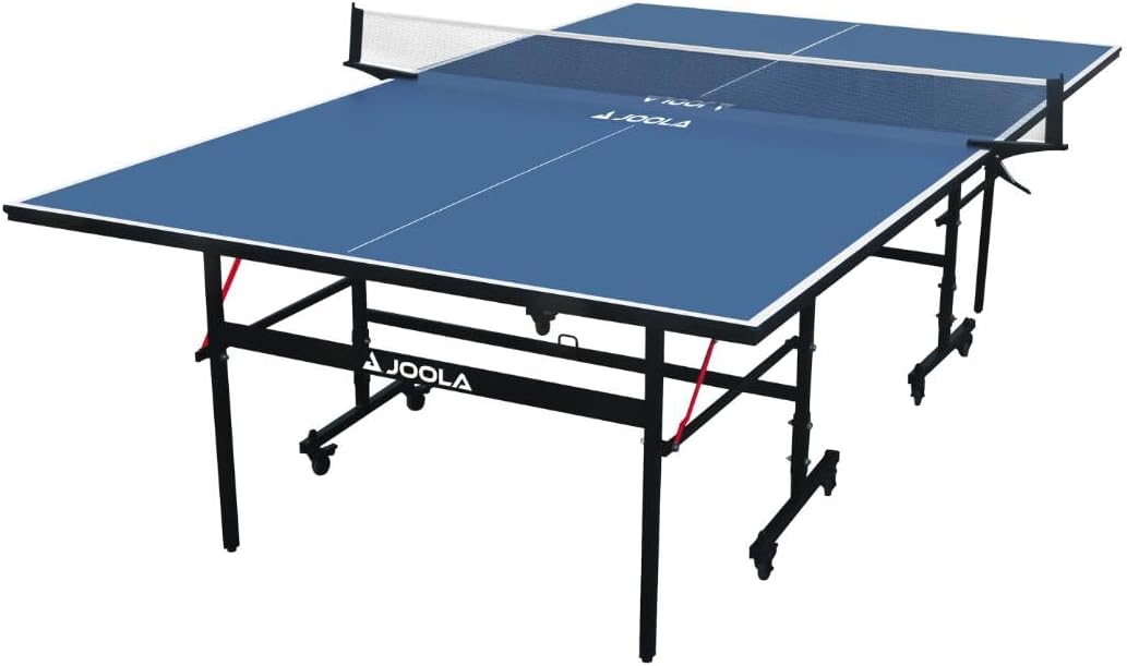 JOOLA Inside Professional MDF Indoor Ping Pong Table with Quick Clamp Table Tennis Net and Post Set - 10 Minute Easy Assembly - Tournament Quality