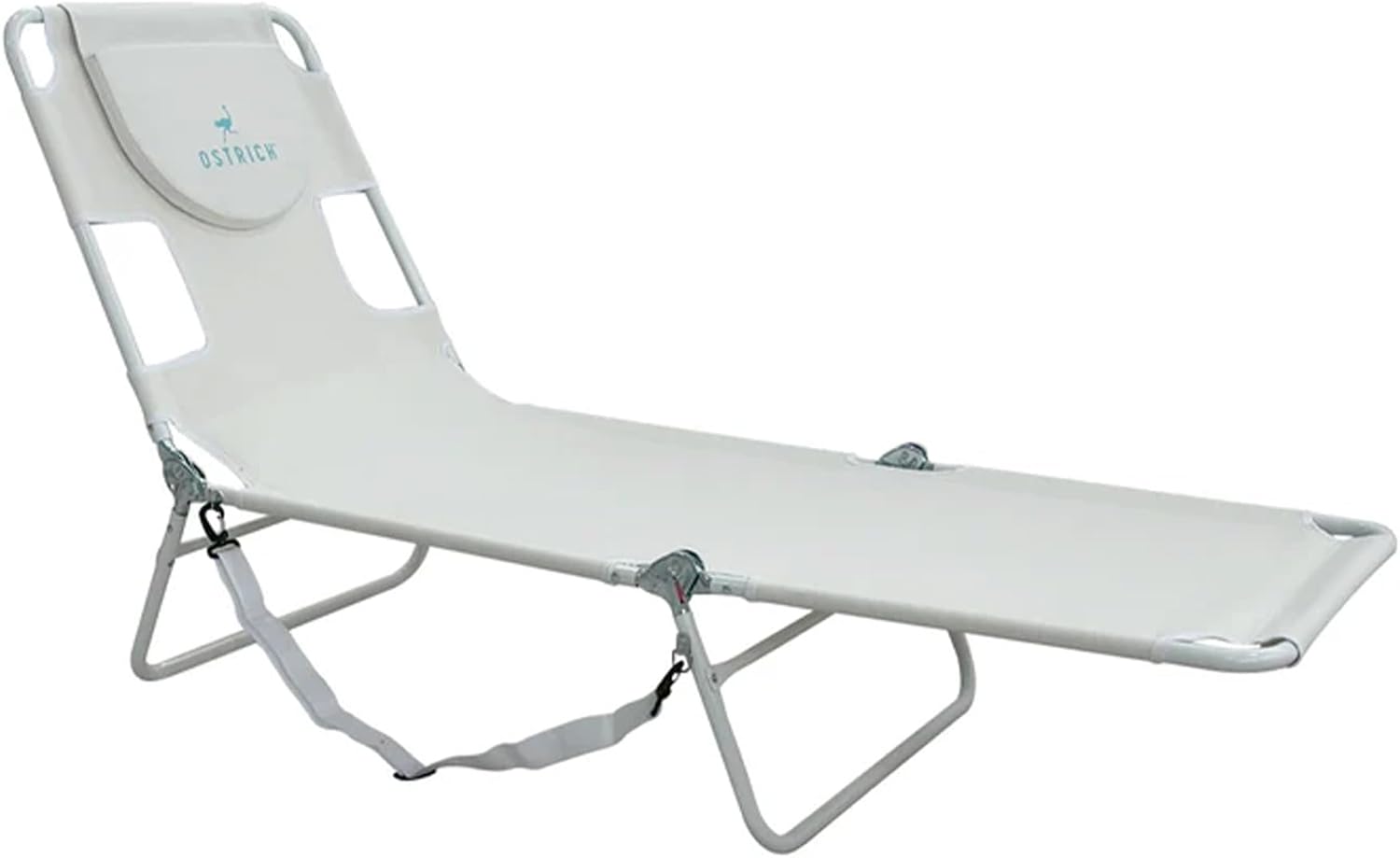 Ostrich the Original Chaise 72 x 22 Inch Lounge Portable Reclining Lounger, Outdoor Patio, Beach, Lawn, Camping, or Pool Tanning Chair, Ocean Blue