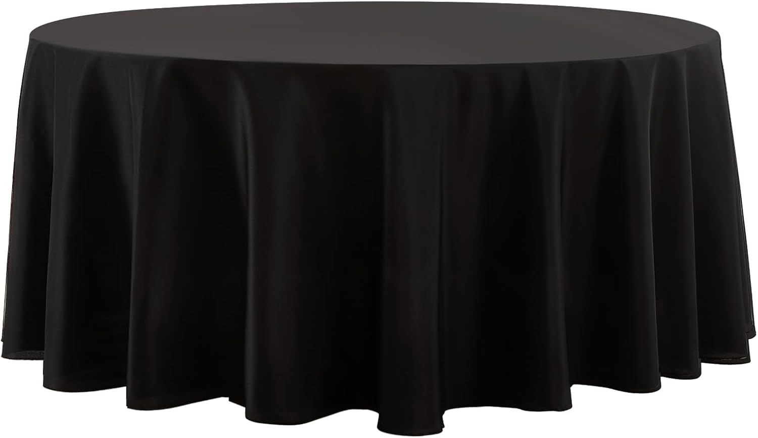 Aocoz Round Tablecloth 120 Inch 6 Pack White Tablecloths Washable Decorative Linen Polyester Table Clothes Cover for Dining Table Banquets Buffet