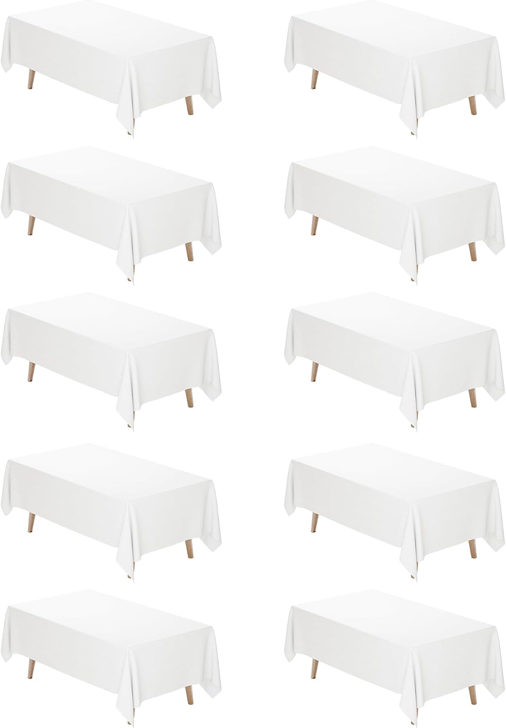 Fixwal 120 Inch Black Round Tablecloth, 6 Pack Round Table Cloth Polyester Fabric Washable Table Covers for New Year Decorations, Party, Banquet