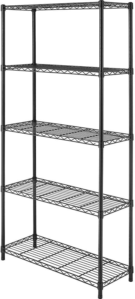 Whitmor 3-Wire Shelving Unit, Metal Storage Shelves, Easy Assembly Home Organizer for Pantry, Kitchen, Garage, Plant