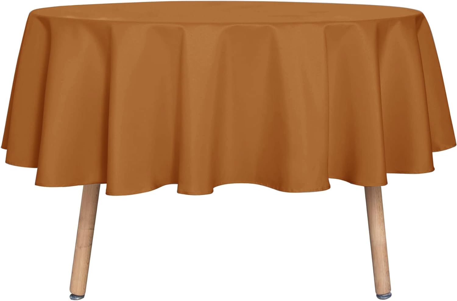 sancua 6 Pack Round Tablecloth 120 Inch White, Stain and Wrinkle Resistant Table Cloth - Washable Polyester Table Cover for Dining Tables