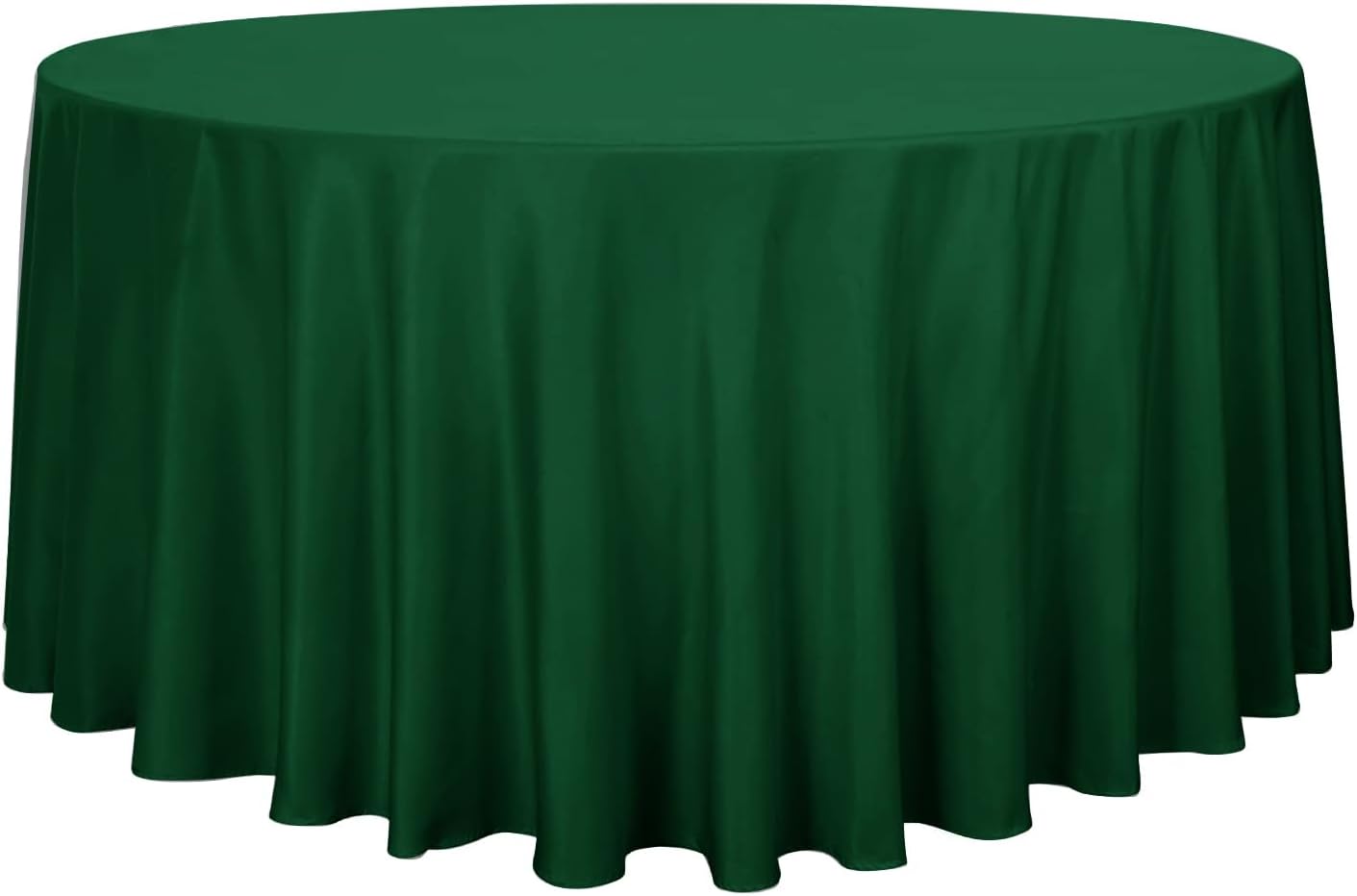 sancua 6 Pack Round Tablecloth 120 Inch White, Stain and Wrinkle Resistant Table Cloth - Washable Polyester Table Cover for Dining Tables