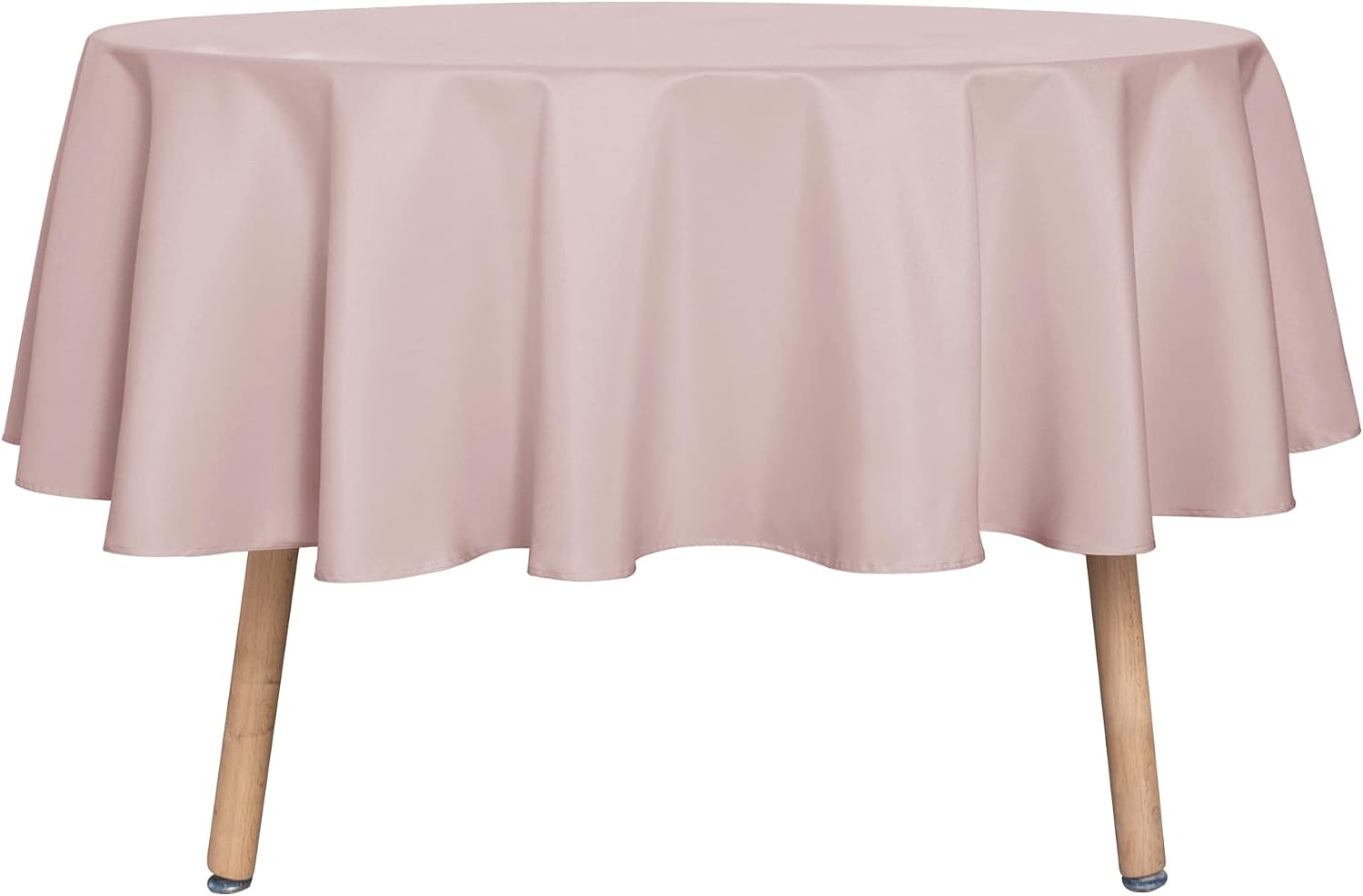 sancua 6 Pack Round Tablecloth 120 Inch White, Stain and Wrinkle Resistant Table Cloth - Washable Polyester Table Cover for Dining Tables