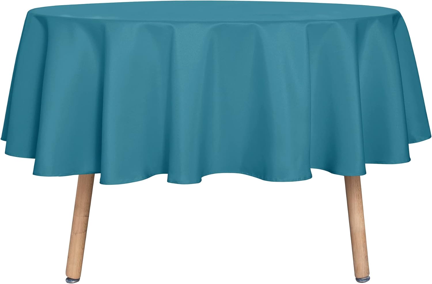 sancua 6 Pack Round Tablecloth 120 Inch White, Stain and Wrinkle Resistant Table Cloth - Washable Polyester Table Cover for Dining Tables