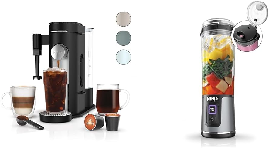 Ninja Single Serve Coffee Maker - Combo Machine, K-Cup Pods and Grounds, 4 Styles of Brewing, up to 24 Oz Cup Sizes, 56 Oz Removable Reservoir, Black