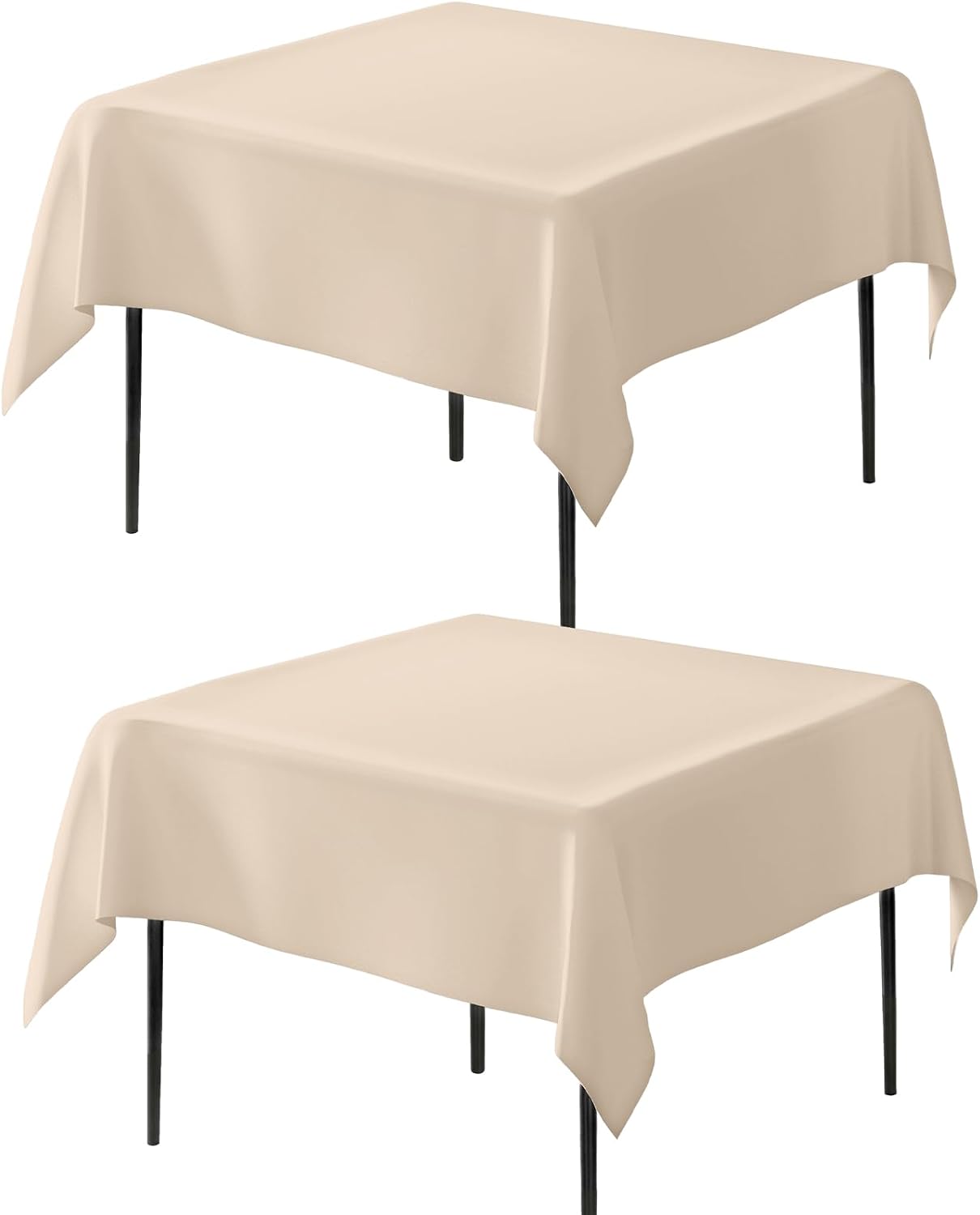 Fixwal 120 Inch Black Round Tablecloth, 6 Pack Round Table Cloth Polyester Fabric Washable Table Covers for New Year Decorations, Party, Banquet