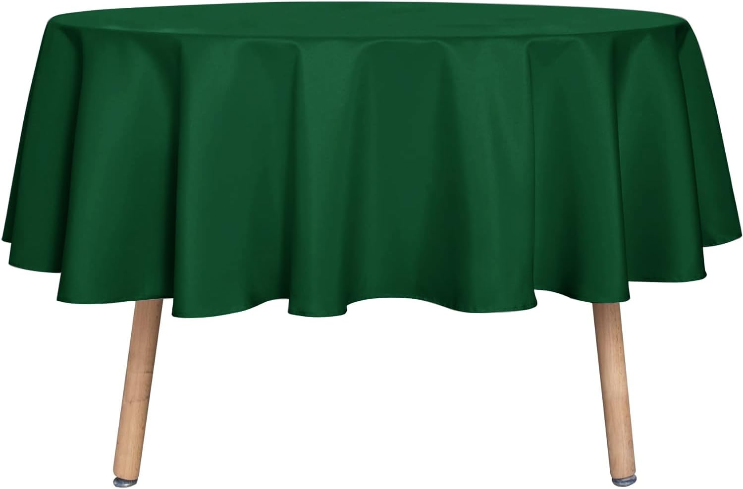 sancua 6 Pack Round Tablecloth 120 Inch White, Stain and Wrinkle Resistant Table Cloth - Washable Polyester Table Cover for Dining Tables
