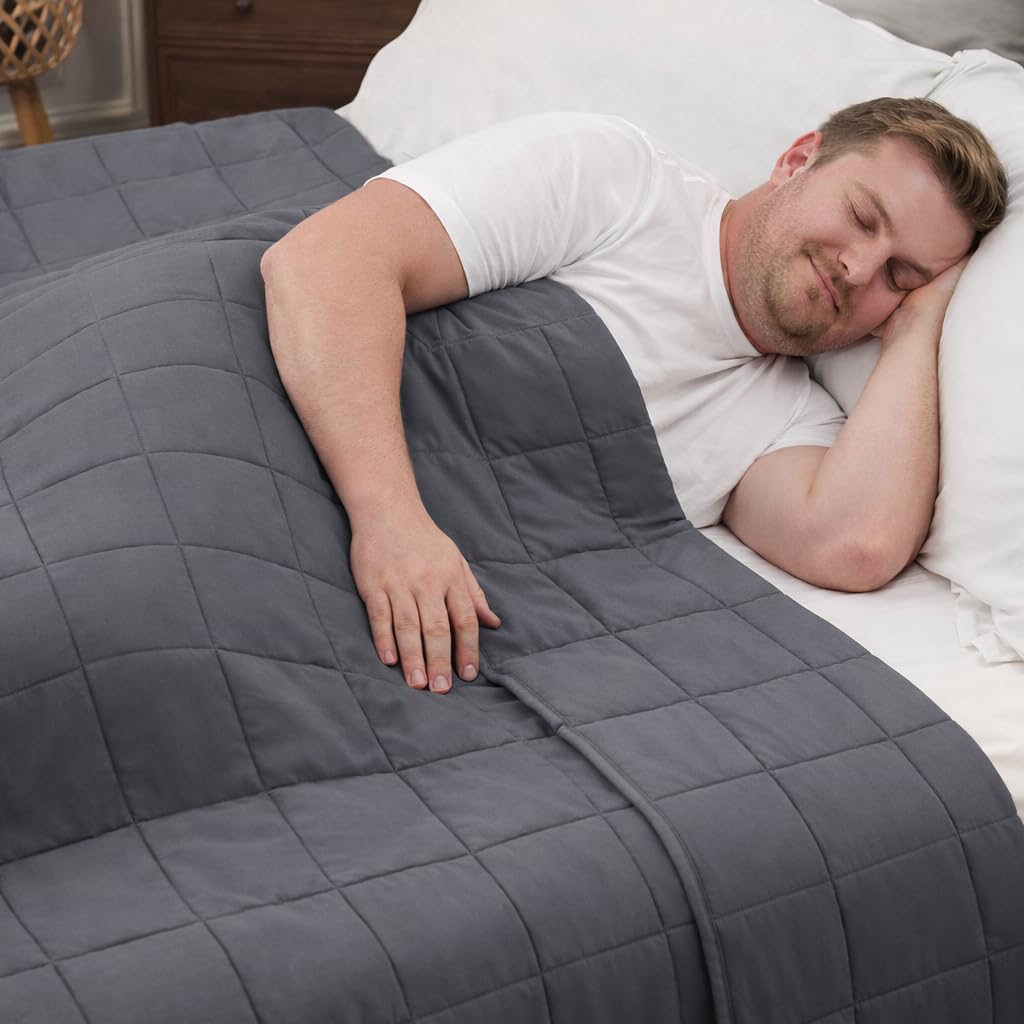 BETU Weighted Blanket for Adults 15lbs, 48"x72", Twin Full Size Cooling Heavy Throw Blanket for 140-160lbs