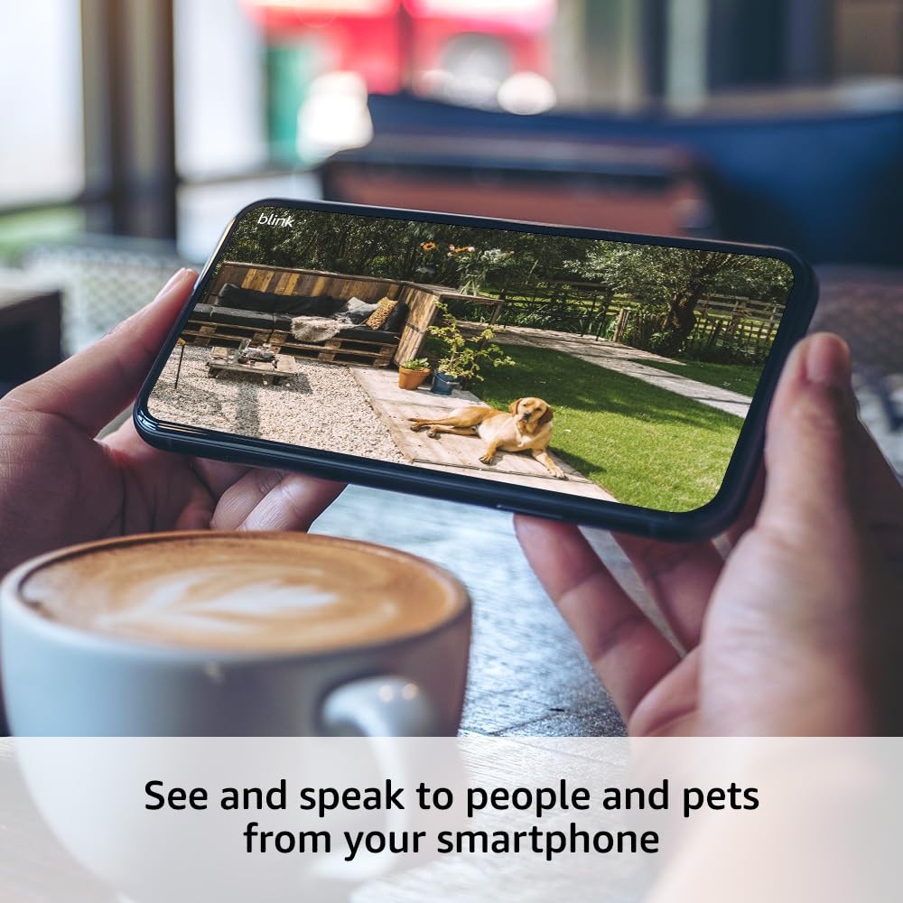 Like-New Blink Outdoor 4 - Wireless smart security camera, two-year battery, 1080p HD day and infrared night live view, two-way talk - 2 camera system