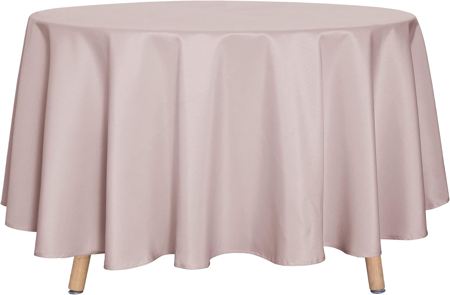 sancua 6 Pack Round Tablecloth 120 Inch White, Stain and Wrinkle Resistant Table Cloth - Washable Polyester Table Cover for Dining Tables