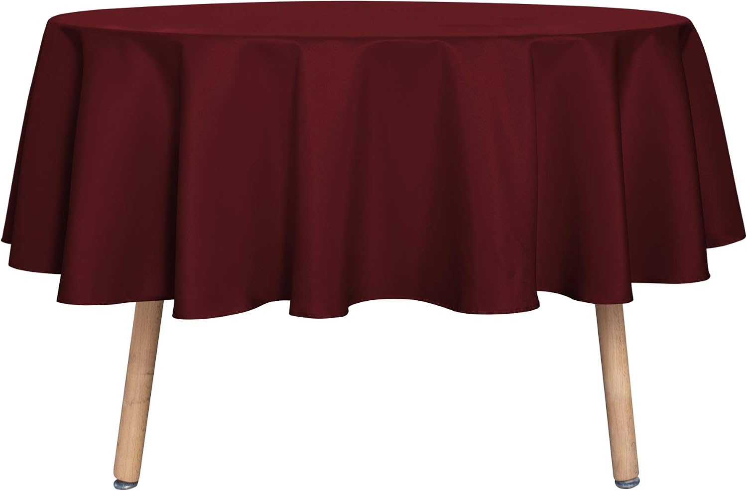 sancua 6 Pack Round Tablecloth 120 Inch White, Stain and Wrinkle Resistant Table Cloth - Washable Polyester Table Cover for Dining Tables