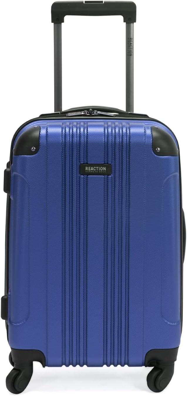 Kenneth Cole REACTION Out of Bounds Lightweight Hardshell 4-Wheel Spinner Luggage, Charcoal, 24-Inch Checked