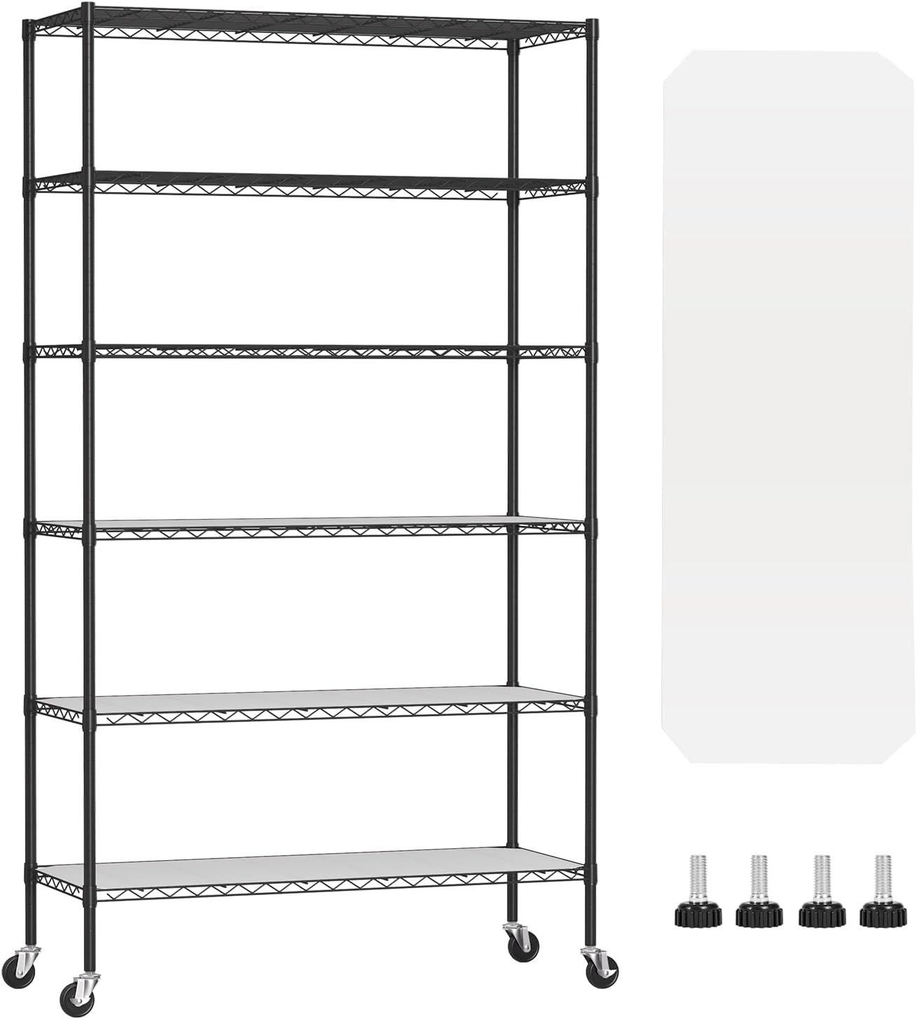 BestOffice, 4-Tier Wire Storage Shelves, 36x14x54, Chrome, with Adjustable Racks, Heavy-Duty Metal Shelf, Holds Up to 1000 lbs, No-Tool Assembly
