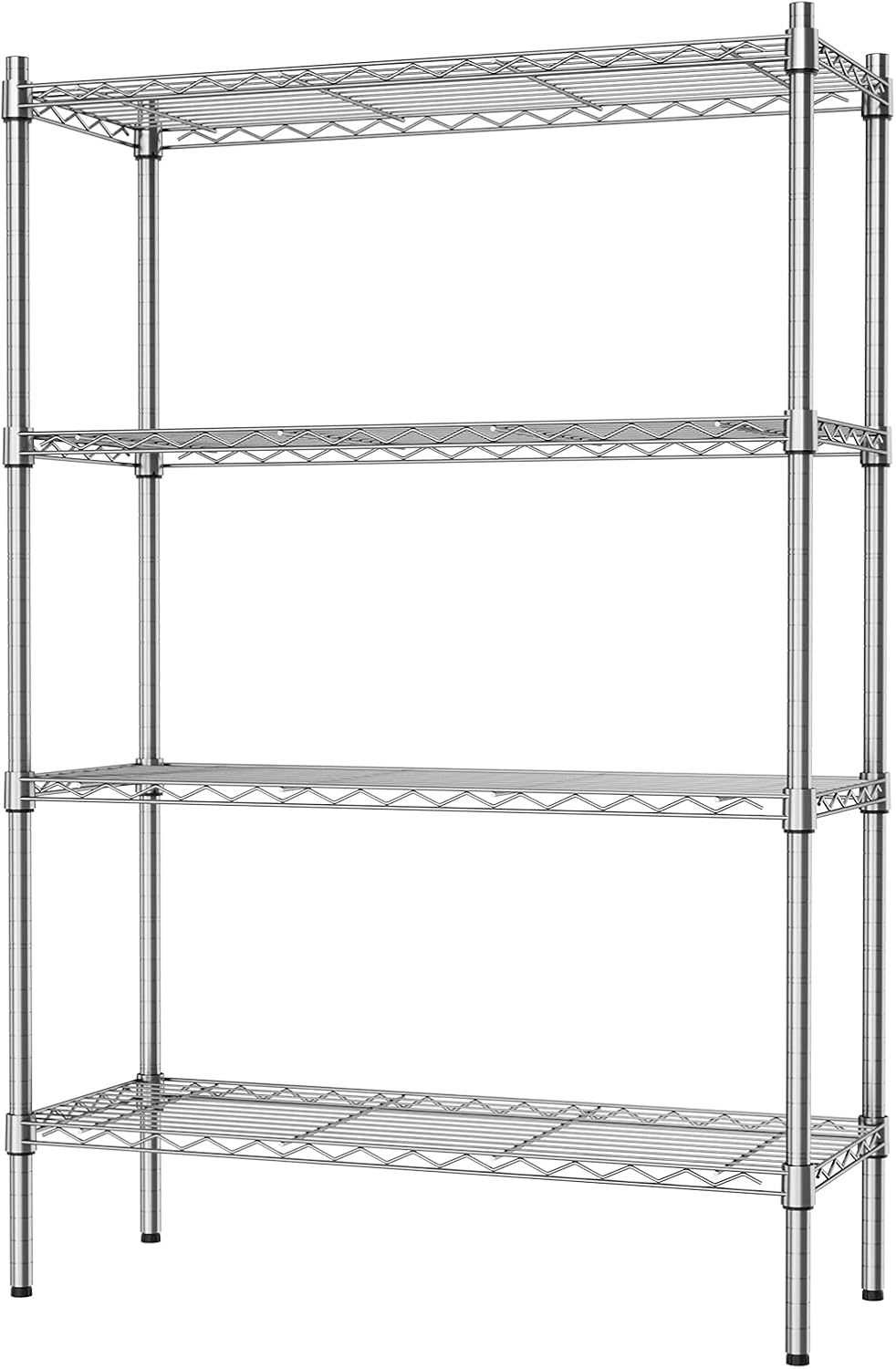 Auslar 3-Tier Heavy Duty Wire Shelving, Adjustable Storage Rack, Chrome, 14"D x 36"W x 36"H, Metal Standing Shelving Units, 750 lbs Capacity
