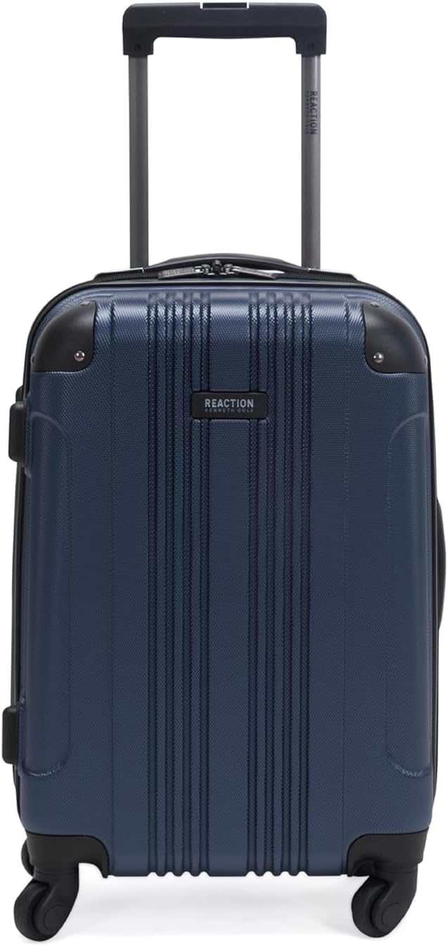 Kenneth Cole REACTION Out of Bounds Lightweight Hardshell 4-Wheel Spinner Luggage, Charcoal, 24-Inch Checked