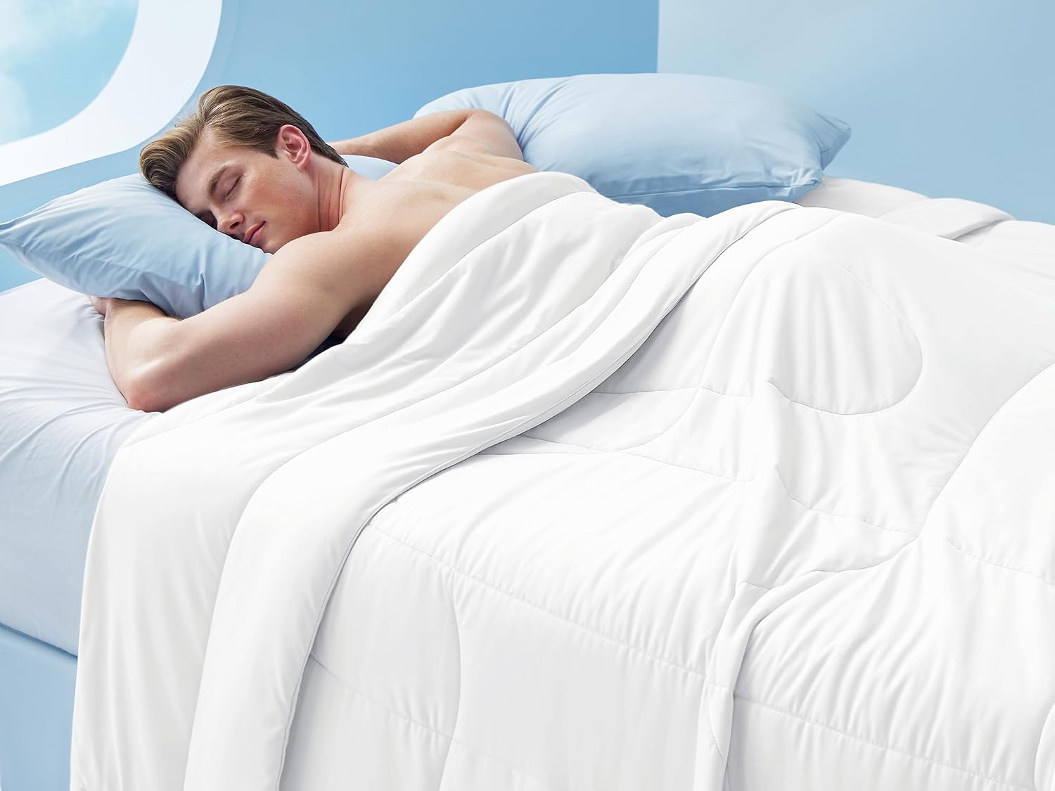 Bedsure Cooling Comforter King Size - Cooling Blankets for Hot Sleepers, Lightweight Comforter for Summer with Dual-Sided Cool Tech