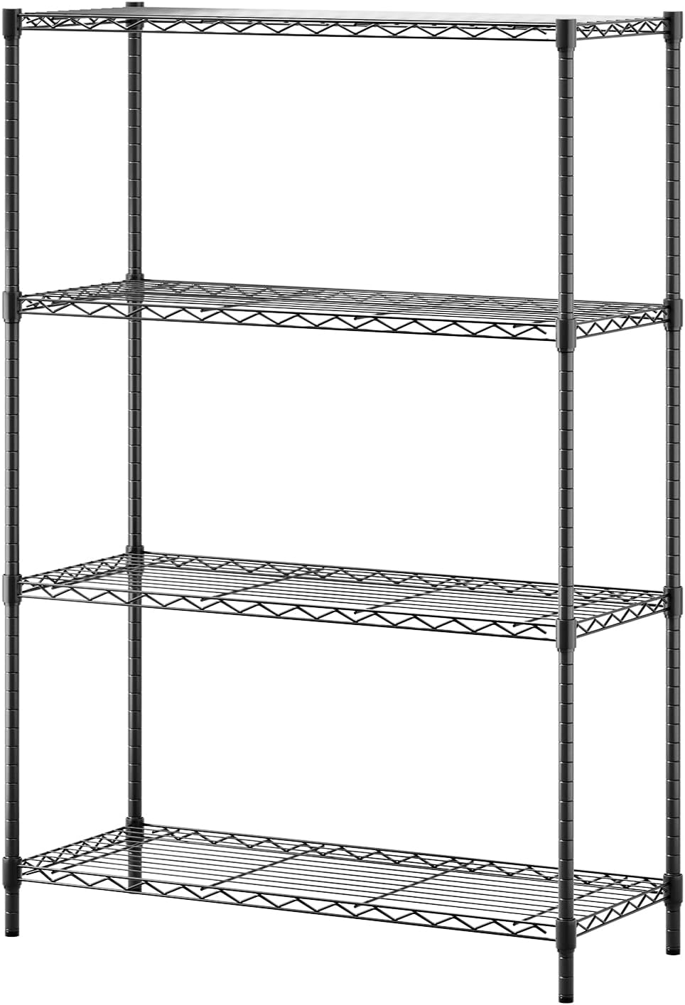 BestOffice, 4-Tier Wire Storage Shelves, 36x14x54, Chrome, with Adjustable Racks, Heavy-Duty Metal Shelf, Holds Up to 1000 lbs, No-Tool Assembly