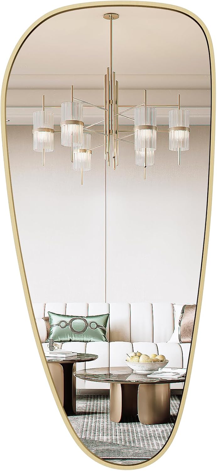 WallBeyond Asymmetrical Mirror, Irregular Mirror Full Length, Boho Wall Mirrors Decorative for Bedroom Living Room Entryway Hall