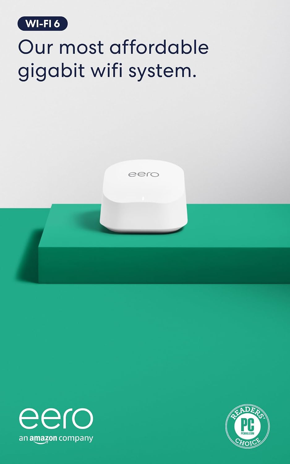 Amazon eero 6+ mesh wifi system - Supports internet plans up to a Gigabit, Coverage up to 4, 500 sq. ft, Connect 75+ devices, 3-pack