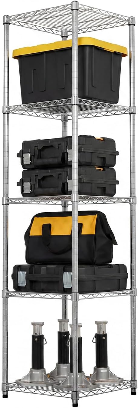 SafeRacks NSF 4-Tier Heavy Duty Steel Wire Rack with Wheels (24"x60"x72")