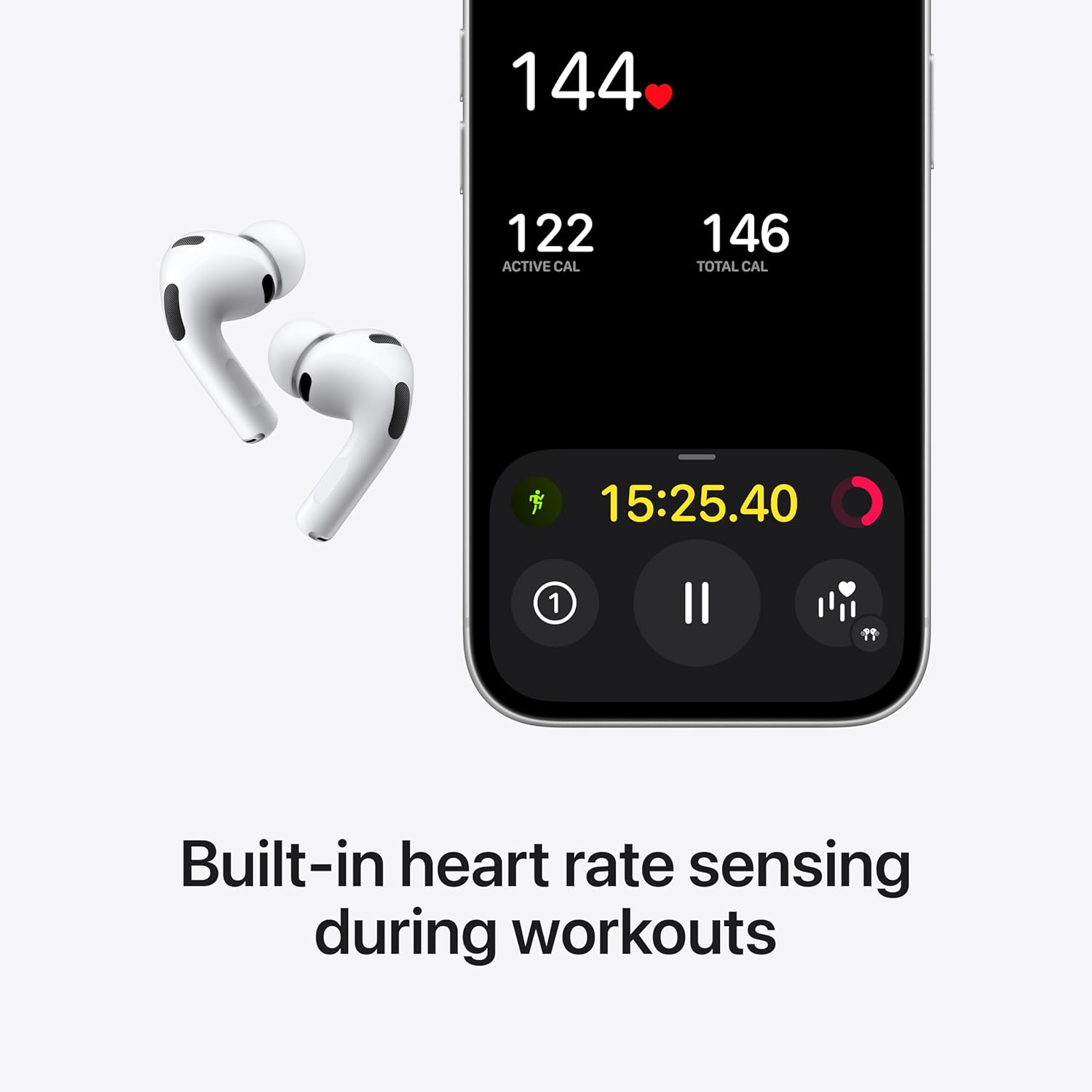 Apple AirPods Pro 3 Wireless Earbuds, Active Noise Cancellation, Live Translation, Heart Rate Sensing, Hearing Aid Feature, Bluetooth Headphones