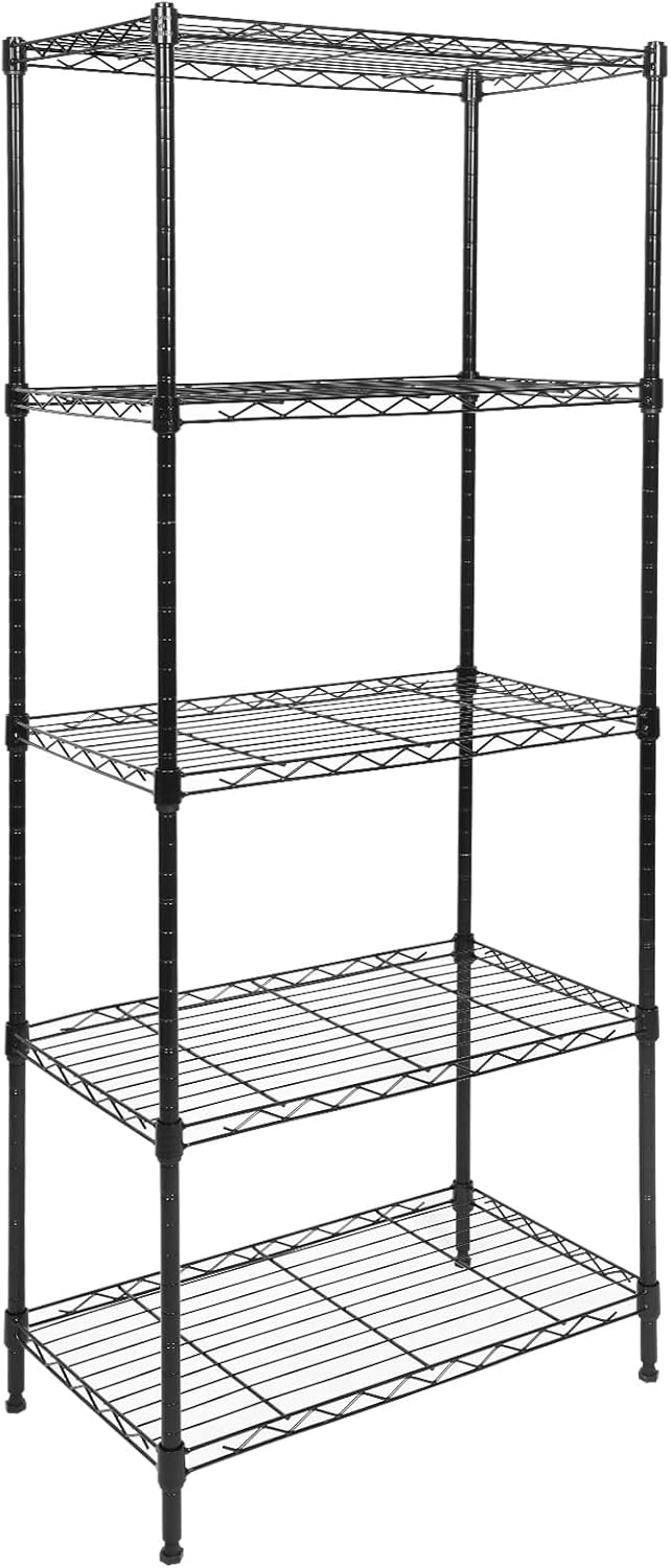 Whitmor 3-Wire Shelving Unit, Metal Storage Shelves, Easy Assembly Home Organizer for Pantry, Kitchen, Garage, Plant
