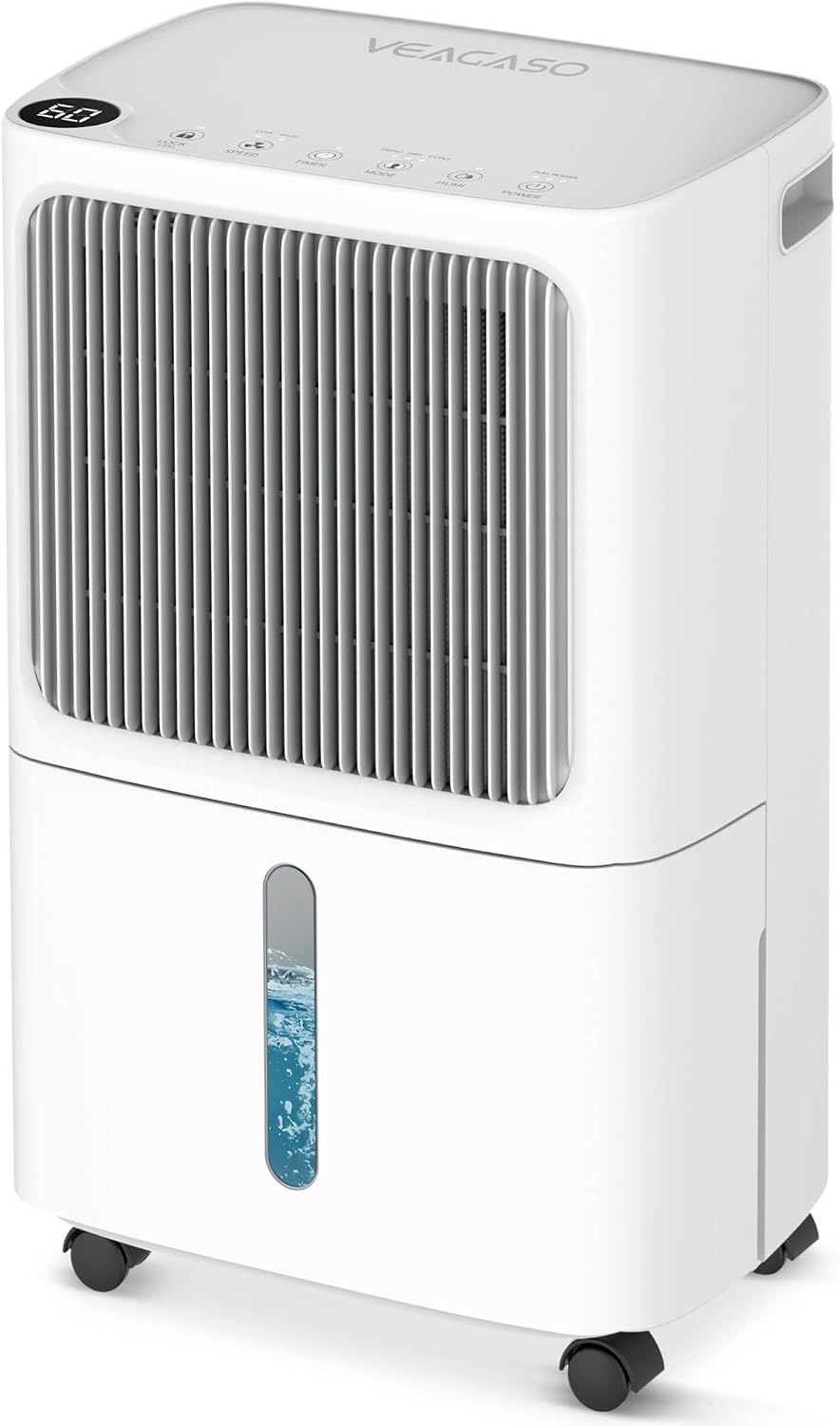 VEAGASO 34 Pint/D Dehumidifier for Basement with Drain Hose, 2500 Sq.Ft Dehumidifiers for Home, Bathroom, Bedroom - 3 Modes, 24H Time, 40dB