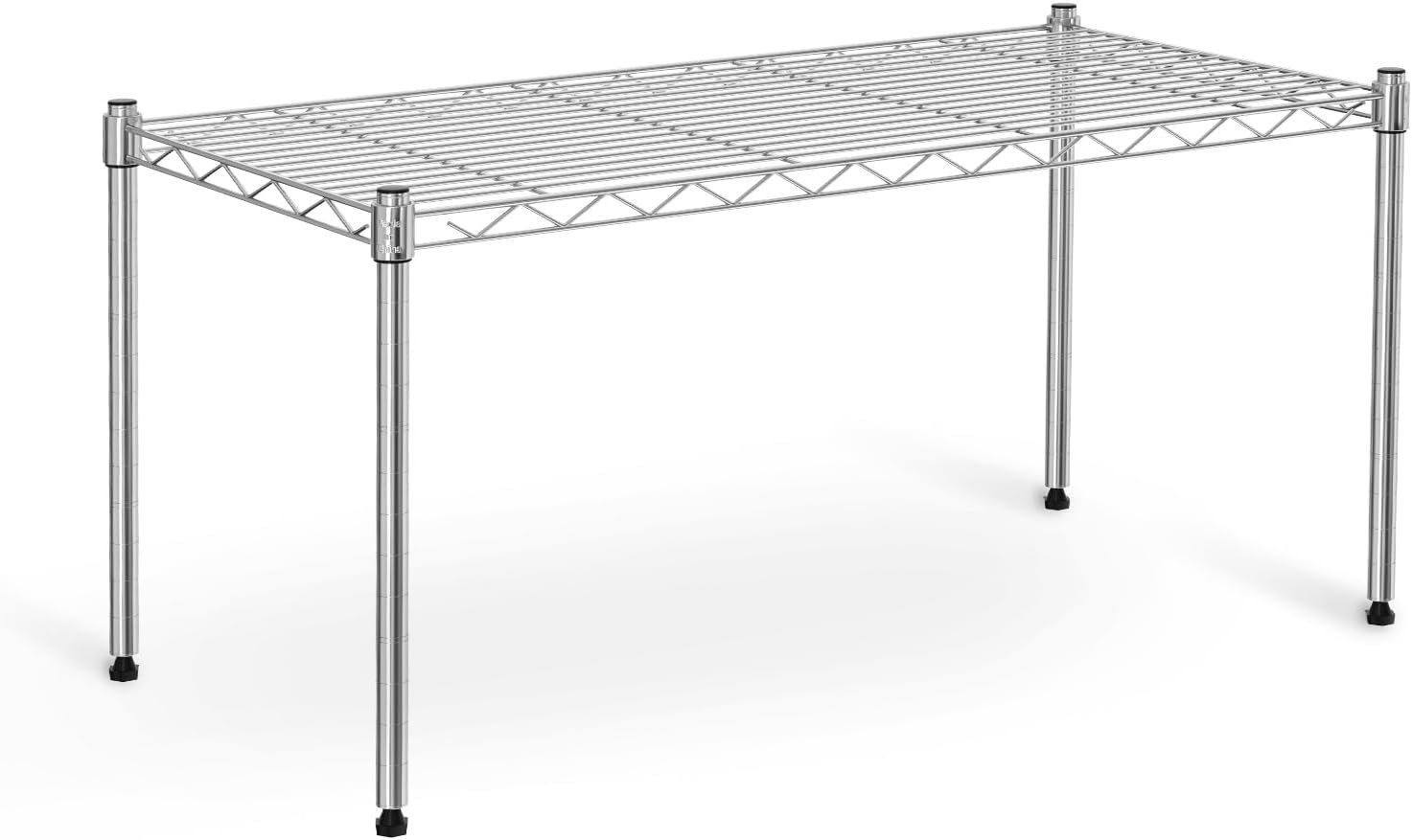 YSSOA Heavy Duty 3-Tier Storage Shelves 750Lb Capacity, 24.02" D x 13.78" W x 21.97" H Shelving Unit for Pantry, Garage, Laundry and Kitchen, Chrome