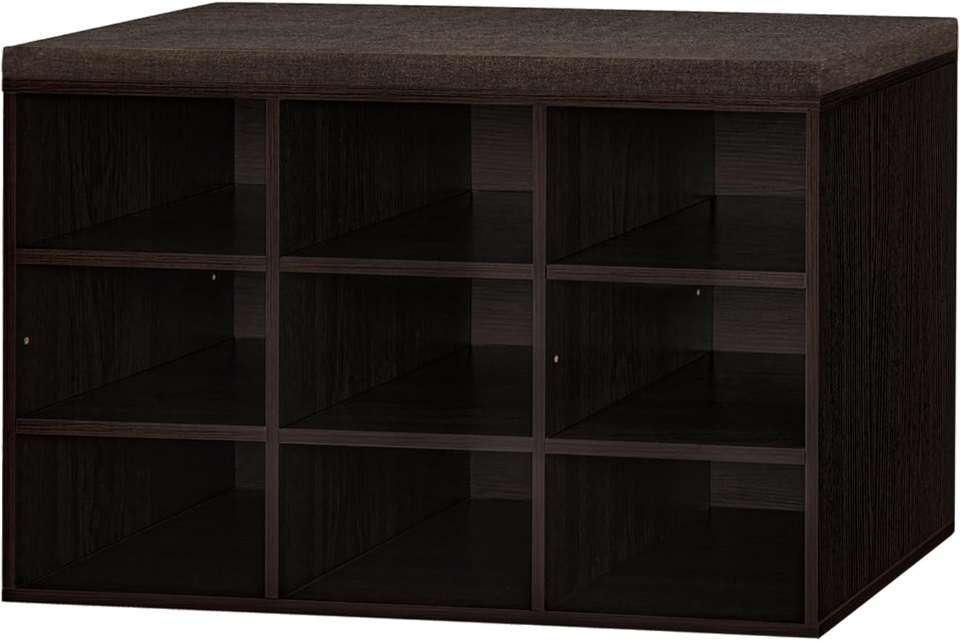 Shoe Storage Bench with Cushion, 15-Cubby Shoe Rack, Adjustable Shelves, Long Shoe Organizer Bench for Entryway, Mudroom, Hallway, Living Room