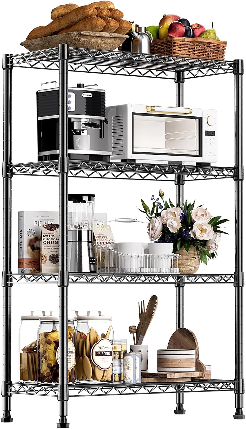 M MZG 1750 LBS Storage Shelves 5-Tier Utility Shelving Unit Steel Organizer Wire Rack for Home, Kitchen, Office, Garage