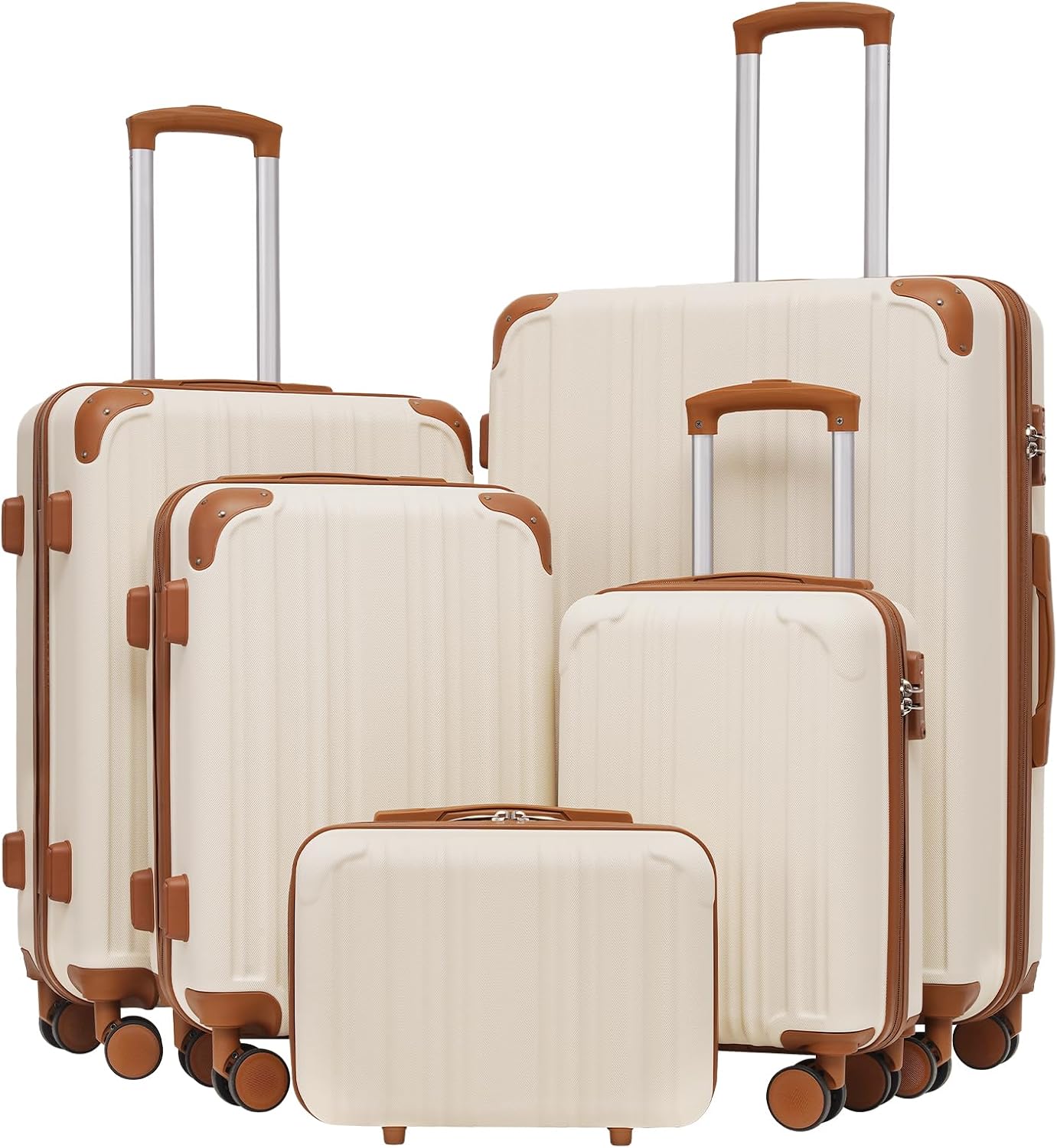 Coolife Luggage, Suitcase with Durable and Lightweight, Large Checked Luggage with PC+ABS Hardshell Expandable, Dual Spinner Wheels, TSA Lock