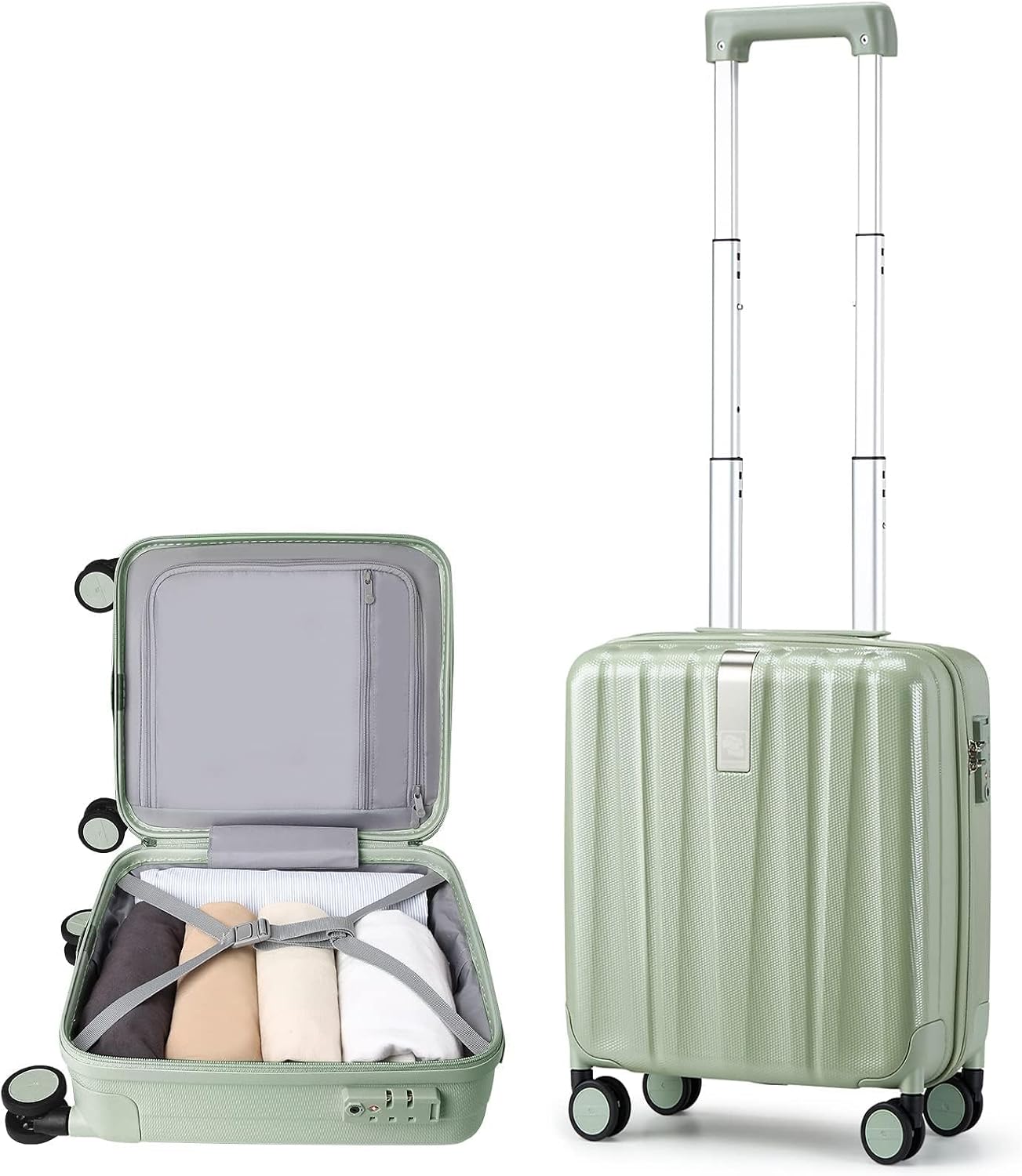 Hanke Luggage Sets 2 piece Carry On Luggage with Wheels PC Hard Shell Suitcases Lightweight Checked Travel Luggage Large Travel Suitcase Woman Men
