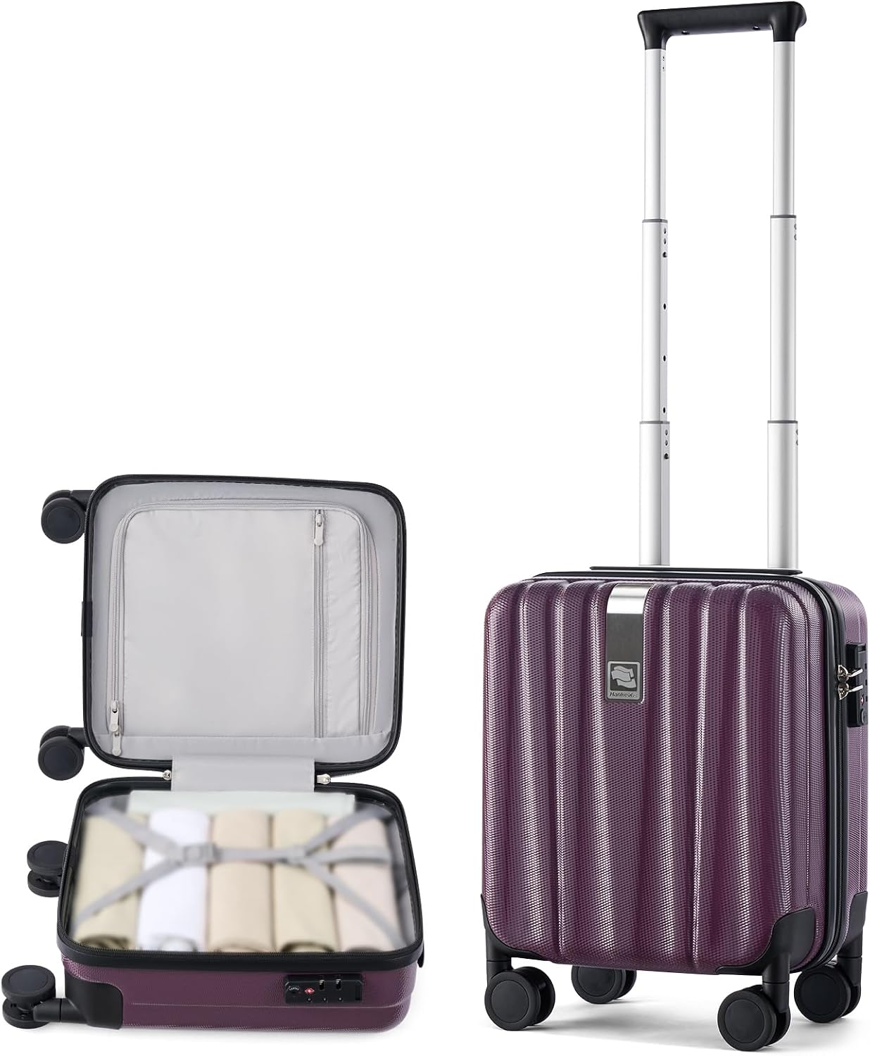 Hanke Luggage Sets 2 piece Carry On Luggage with Wheels PC Hard Shell Suitcases Lightweight Checked Travel Luggage Large Travel Suitcase Woman Men