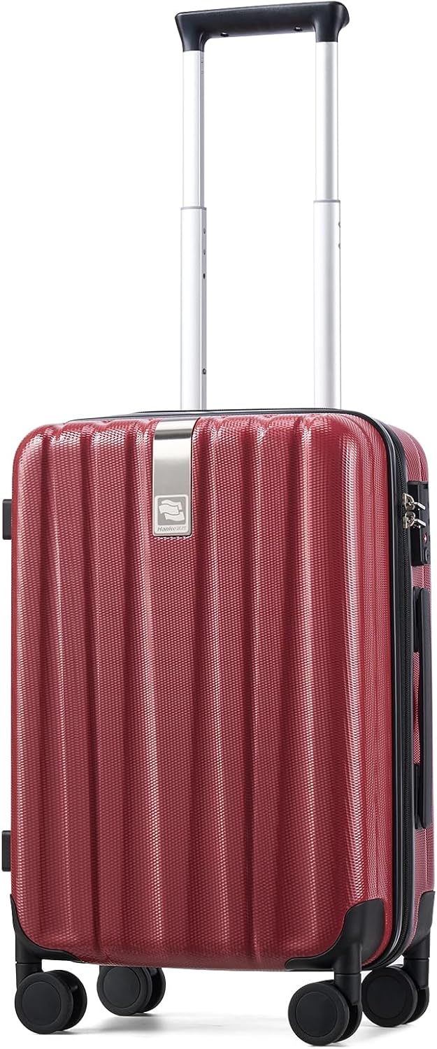 Hanke Luggage Sets 2 piece Carry On Luggage with Wheels PC Hard Shell Suitcases Lightweight Checked Travel Luggage Large Travel Suitcase Woman Men