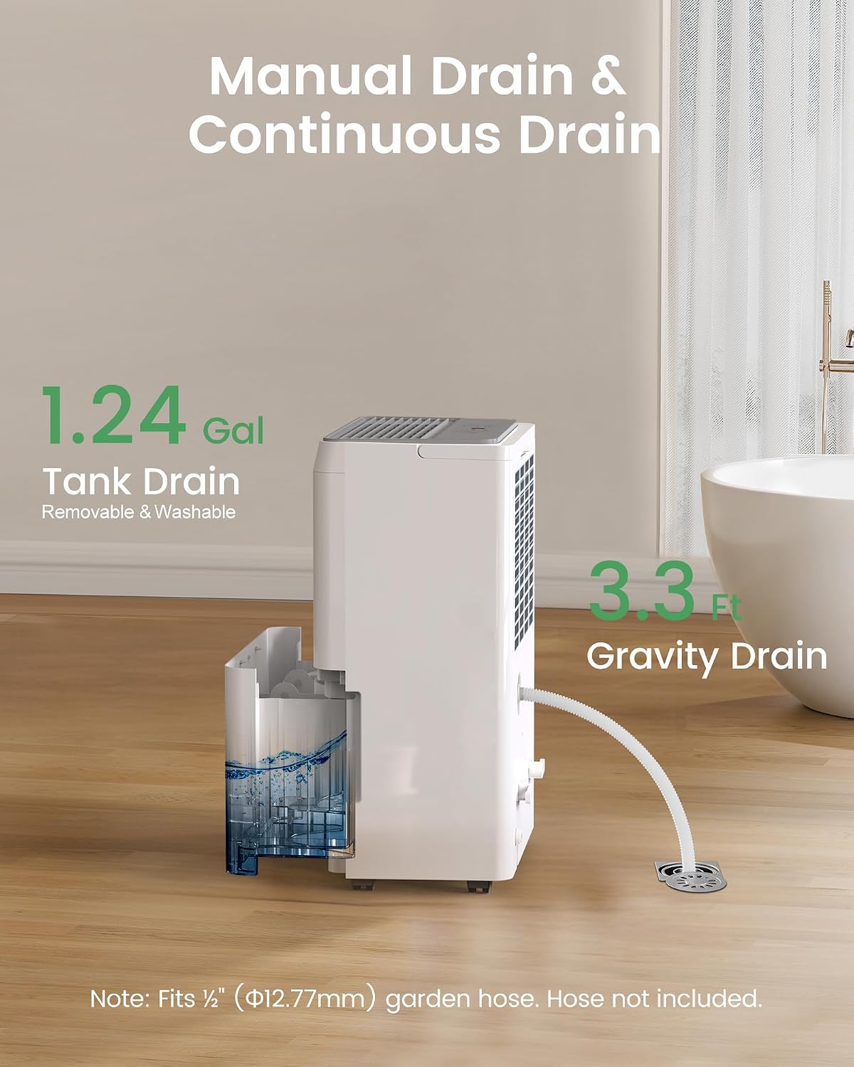 Waykar 6000 Sq.Ft Energy Star Dehumidifier for Basement and Home, 120 Pint/Day with Drain Hose and Tank, Ultra Quiet (40 dB), Smart Auto Comfort Mode