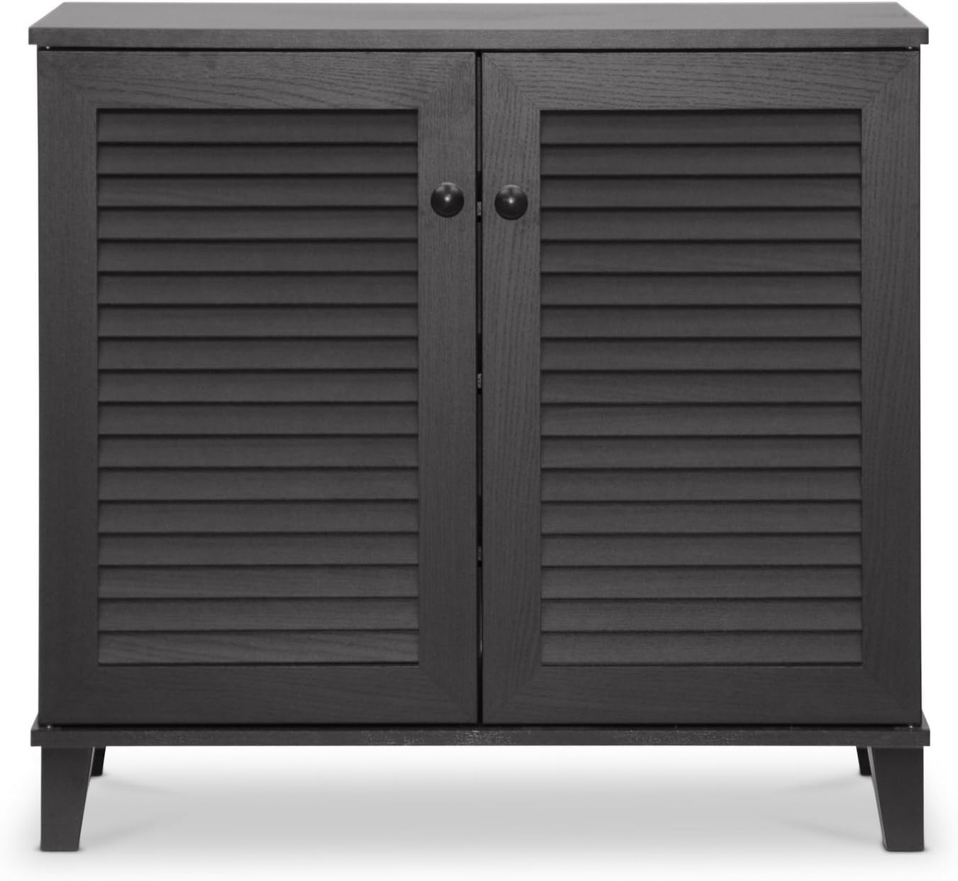 Baxton Studio FP-01LV-Espresso Studio Coolidge Shoe-Storage Cabinet, Espresso 14.5Lx29.625Wx27.5H