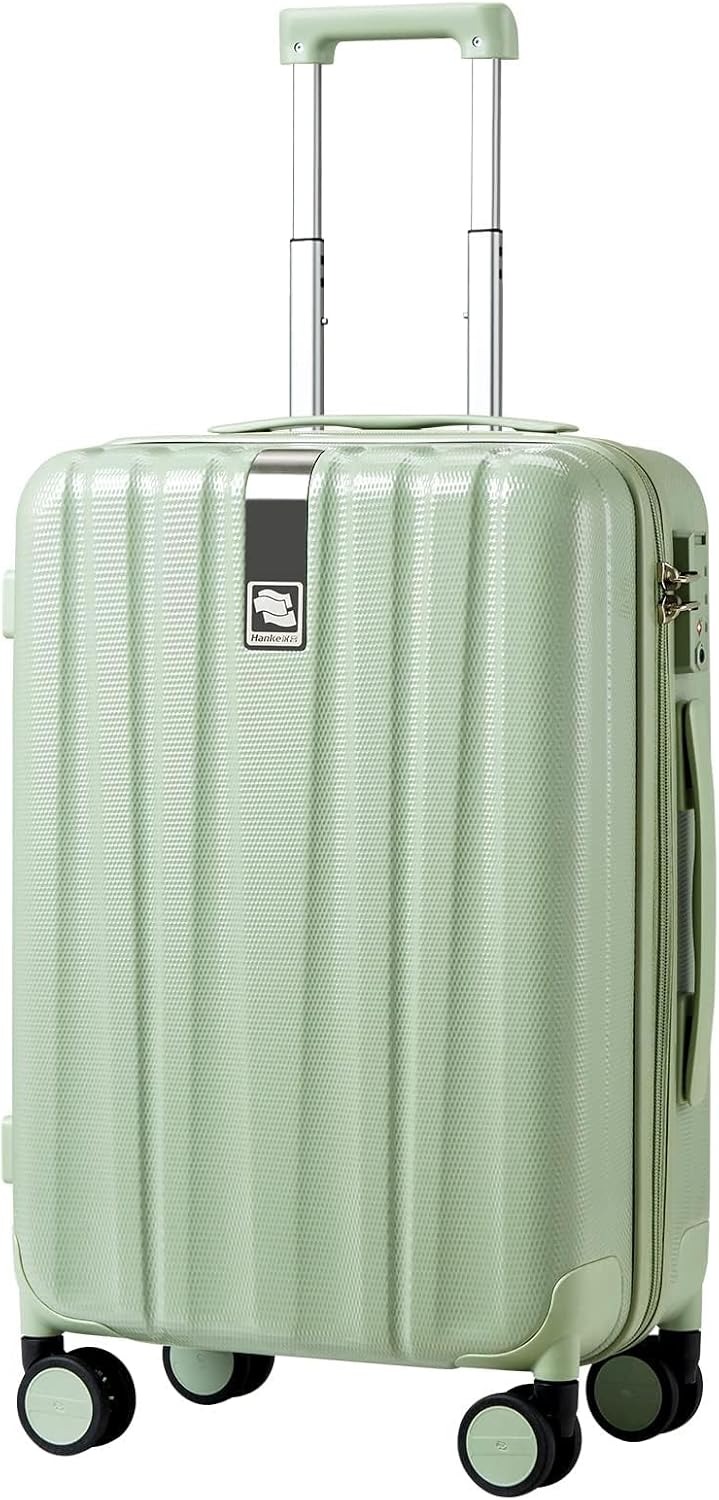 Hanke Luggage Sets 2 piece Carry On Luggage with Wheels PC Hard Shell Suitcases Lightweight Checked Travel Luggage Large Travel Suitcase Woman Men