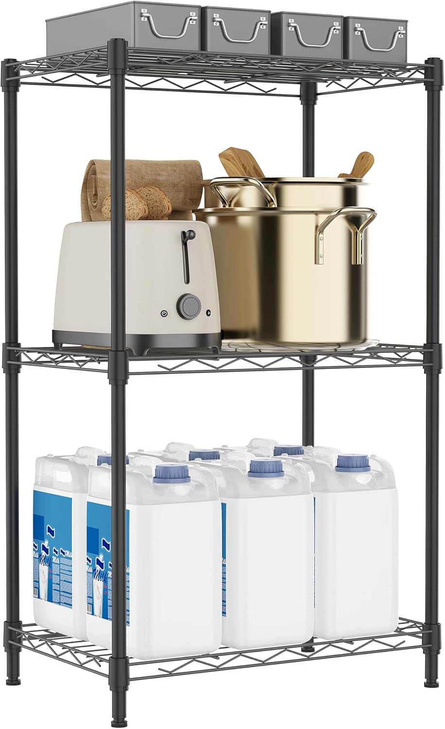 M MZG 1750 LBS Storage Shelves 5-Tier Utility Shelving Unit Steel Organizer Wire Rack for Home, Kitchen, Office, Garage