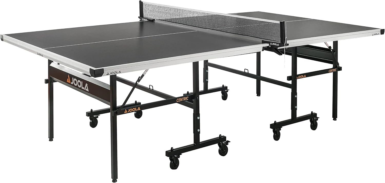 JOOLA Inside Professional MDF Indoor Ping Pong Table with Quick Clamp Table Tennis Net and Post Set - 10 Minute Easy Assembly - Tournament Quality