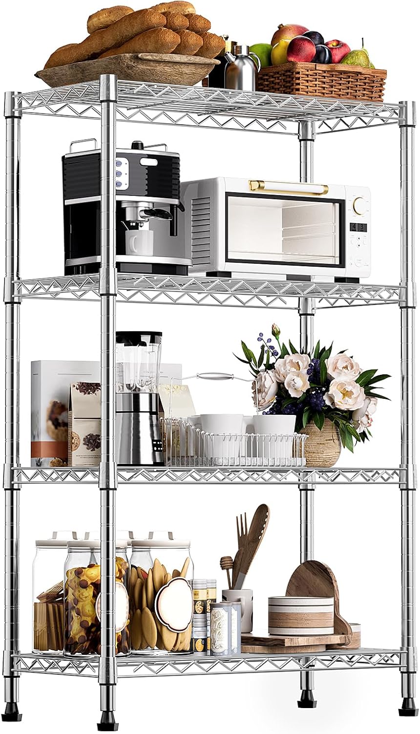 M MZG 1750 LBS Storage Shelves 5-Tier Utility Shelving Unit Steel Organizer Wire Rack for Home, Kitchen, Office, Garage