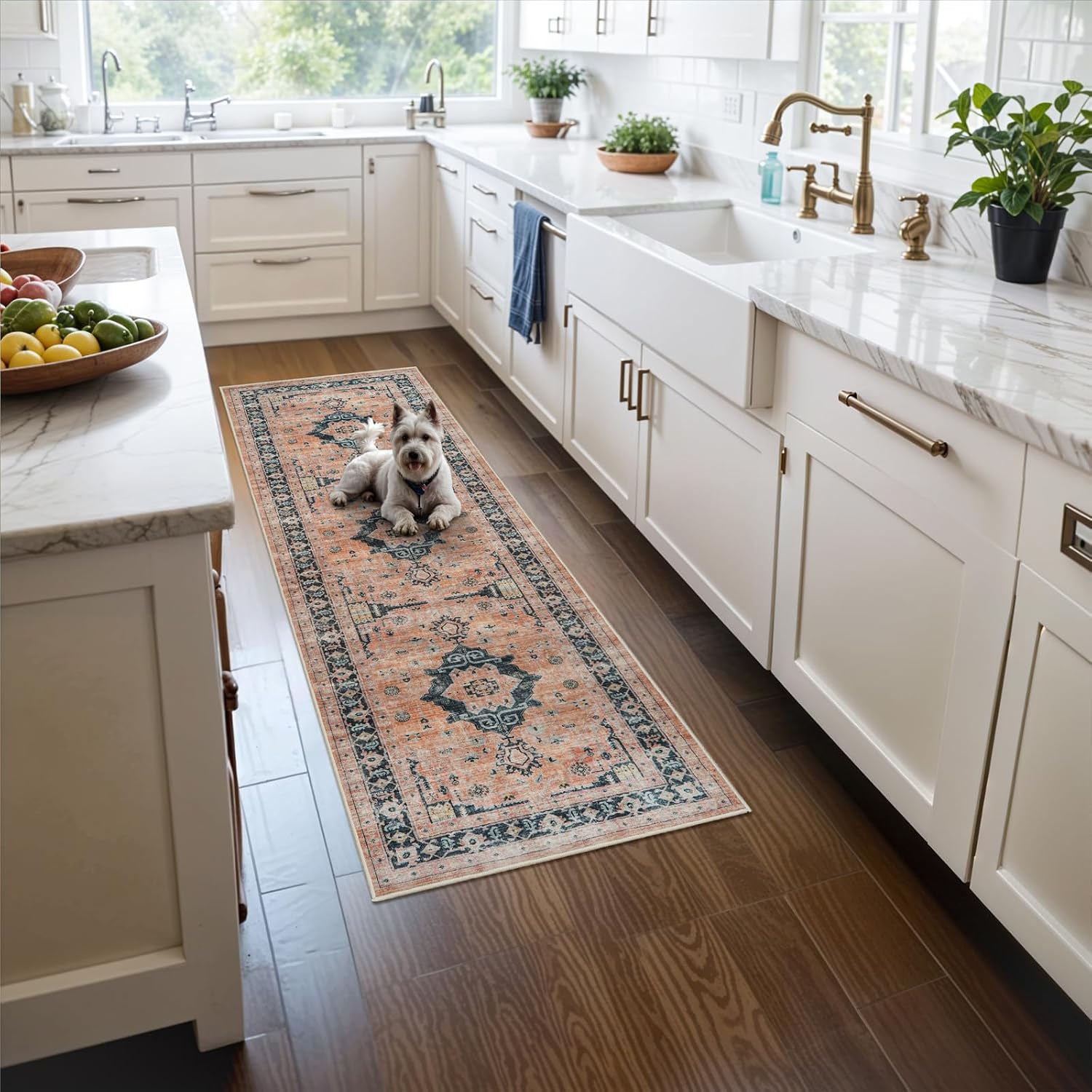HY HAO YUN LAI Washable Large 9x12 Area Rug: Living Room Oriental Non Slip Soft Rugs Indoor Low Pile Stain Resistant Carpet for Bedroom Dining Room