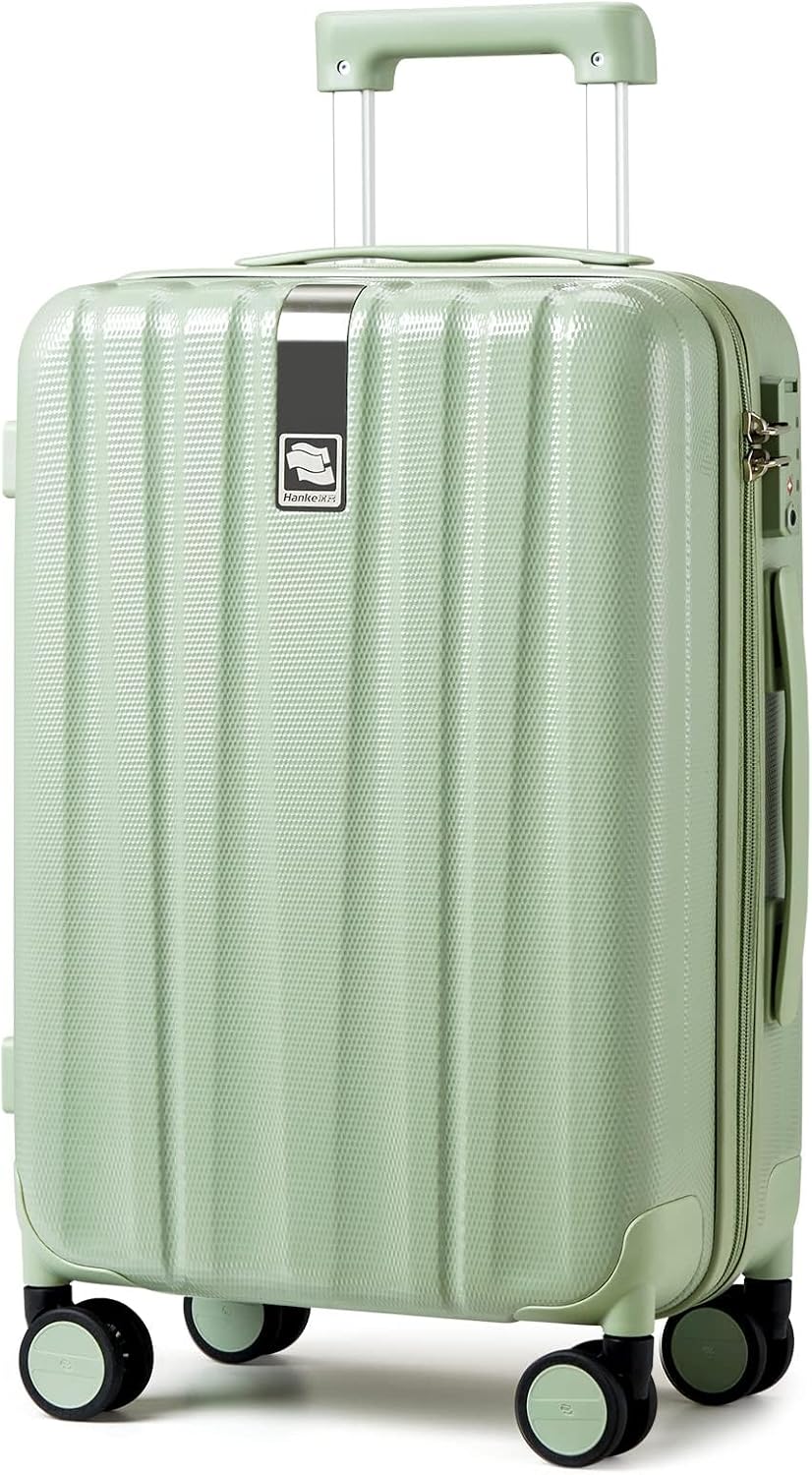 Hanke Luggage Sets 2 piece Carry On Luggage with Wheels PC Hard Shell Suitcases Lightweight Checked Travel Luggage Large Travel Suitcase Woman Men