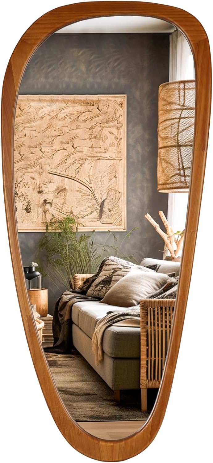 WallBeyond Asymmetrical Mirror, Irregular Mirror Full Length, Boho Wall Mirrors Decorative for Bedroom Living Room Entryway Hall