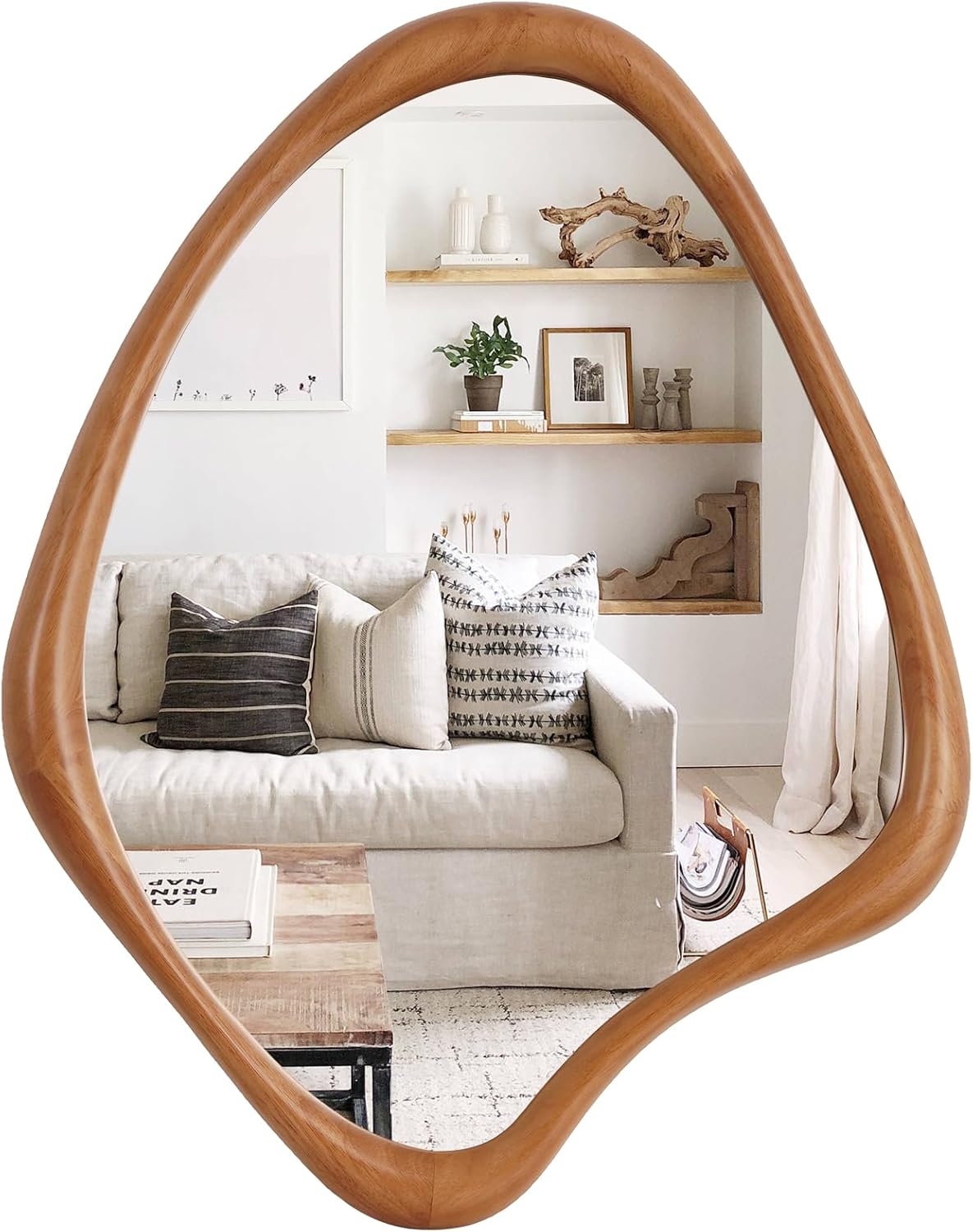 WallBeyond Asymmetrical Mirror, Irregular Mirror Full Length, Boho Wall Mirrors Decorative for Bedroom Living Room Entryway Hall