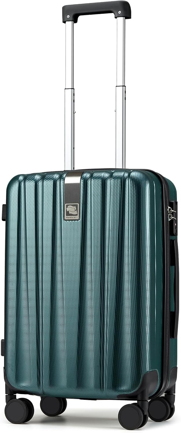 Hanke Luggage Sets 2 piece Carry On Luggage with Wheels PC Hard Shell Suitcases Lightweight Checked Travel Luggage Large Travel Suitcase Woman Men