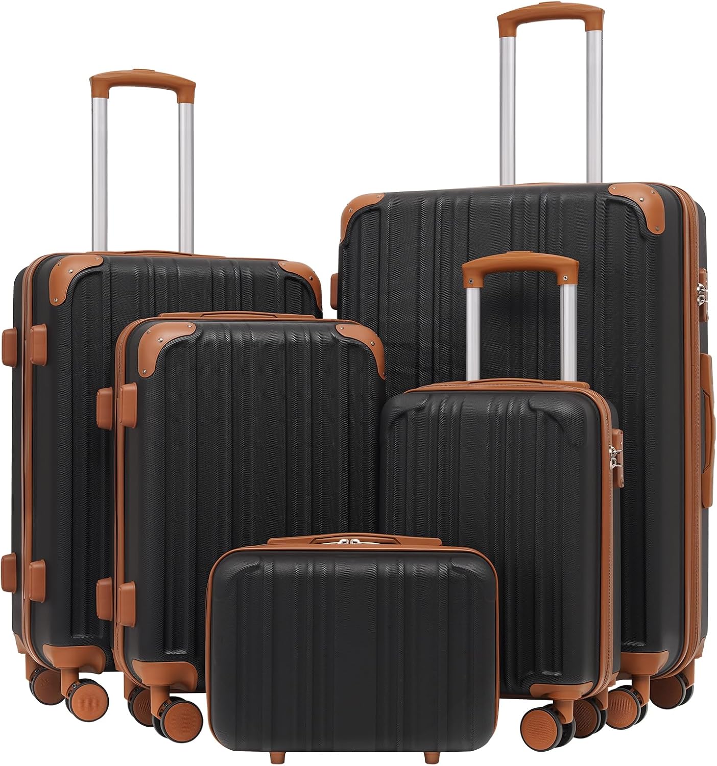 Coolife Luggage, Suitcase with Durable and Lightweight, Large Checked Luggage with PC+ABS Hardshell Expandable, Dual Spinner Wheels, TSA Lock