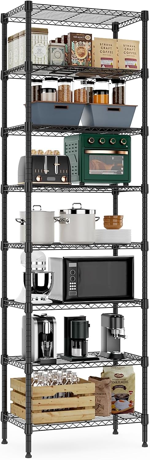 M MZG 1750 lbs Steel Storage Shelving 5-Tier Utility Shelving Unit Steel Organizer Wire Rack for Home, Kitchen, Office, Garage