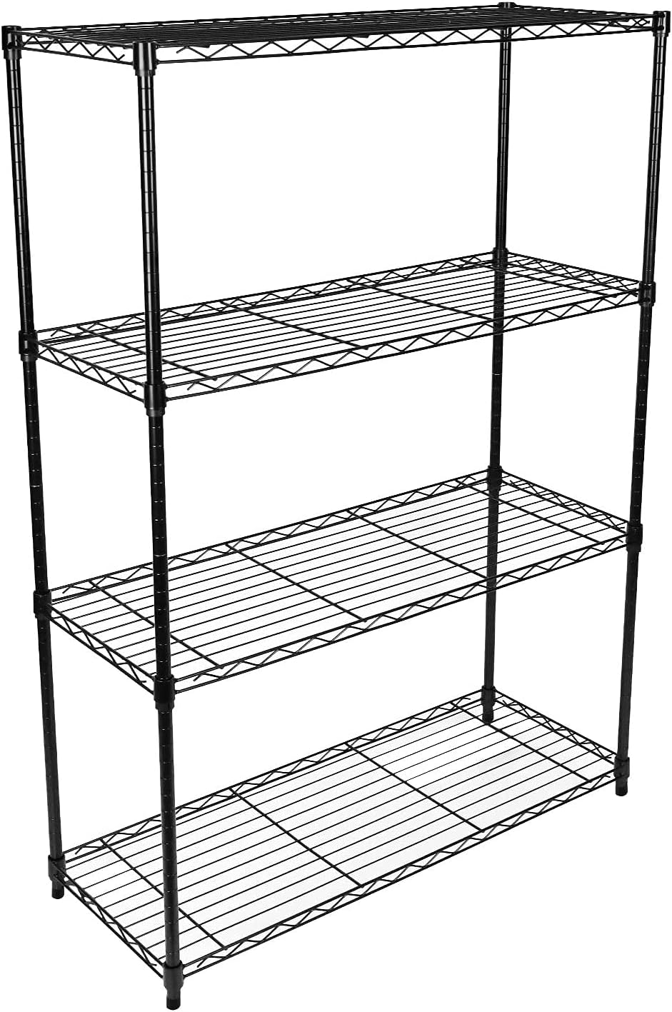 YSSOA 3-Tier Heavy Duty Storage Shelves 750Lb Capacity, 24.02" D x 13.78" W x 29.92" H Adjustable Shelving Unit with Wheels, Chrome